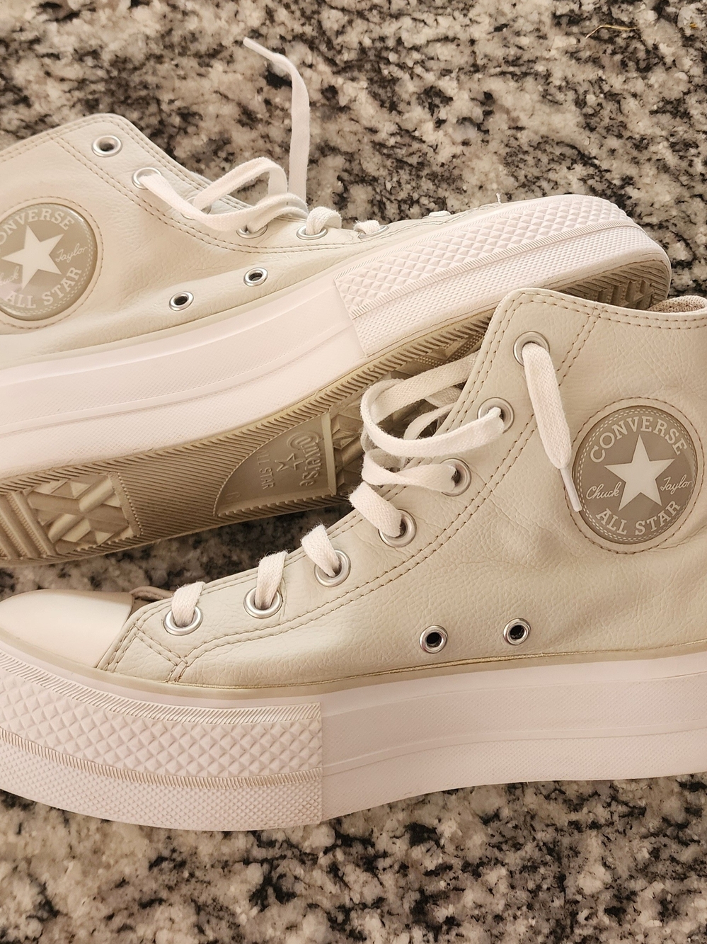 Converse Women's Platform Chuck Taylor All Star High Top Sneakers - Cream